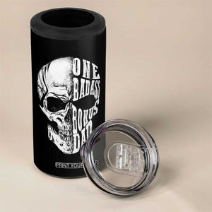 Father's Day 4 in 1 Can Cooler Tumbler One Badass Bonus Dad Skull TB09 Print Your Wear