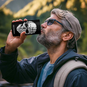 Father's Day 4 in 1 Can Cooler Tumbler One Badass Bonus Dad Skull TB09 Print Your Wear