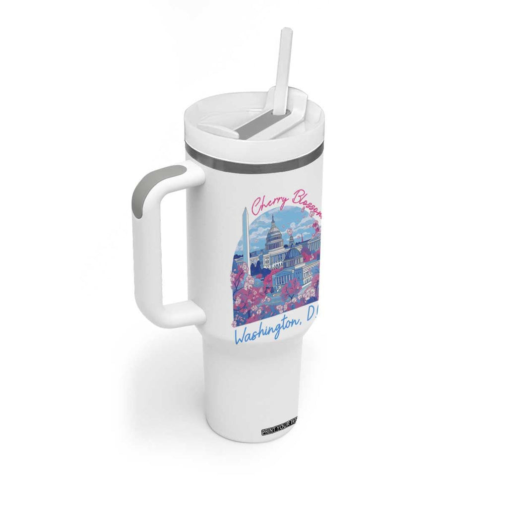 Washington DC Lover Cherry Blossom Tumbler With Handle TB09 Print Your Wear