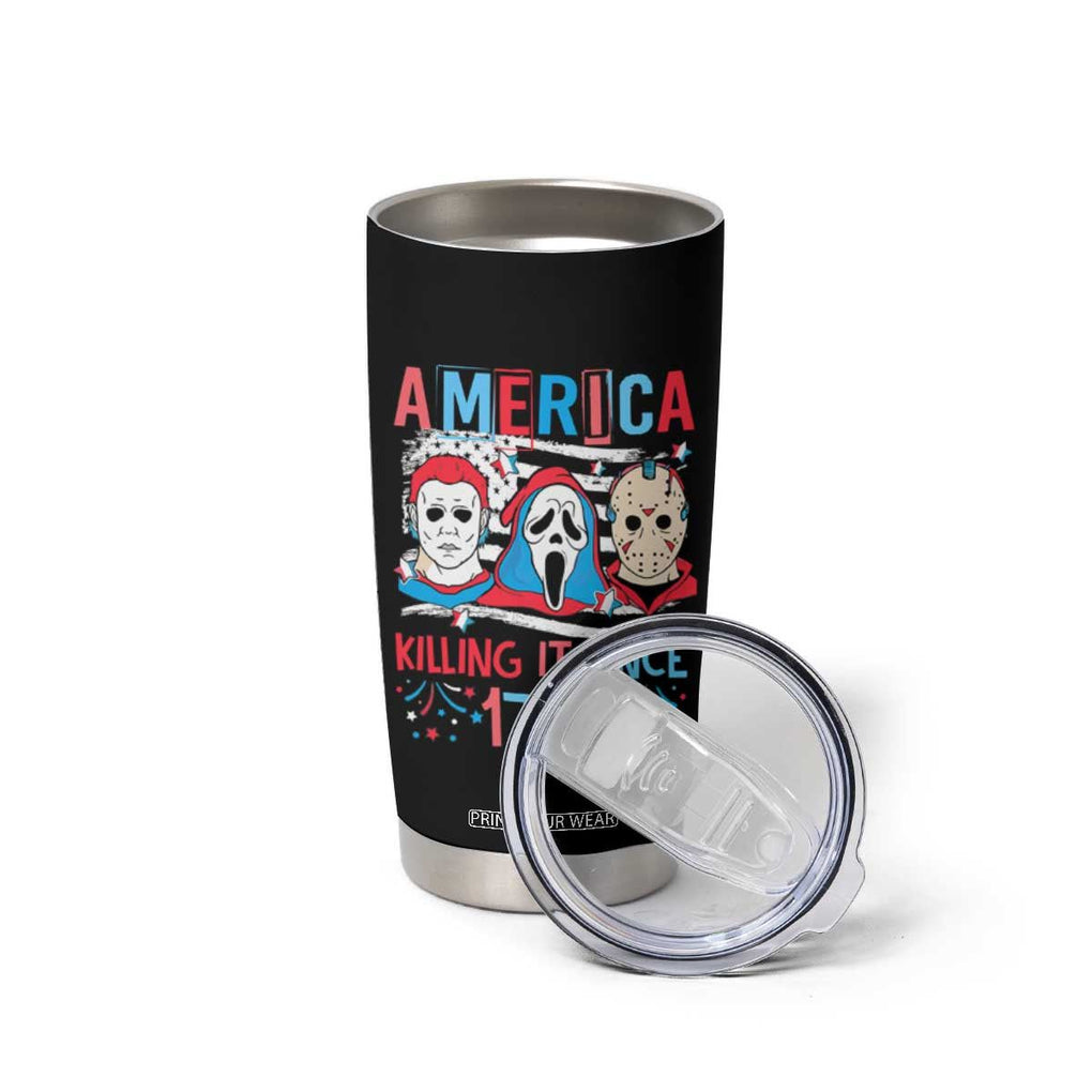 Funny 4th Of July Tumbler Cup America Killing IT Since 1776 Horror TB09 Print Your Wear