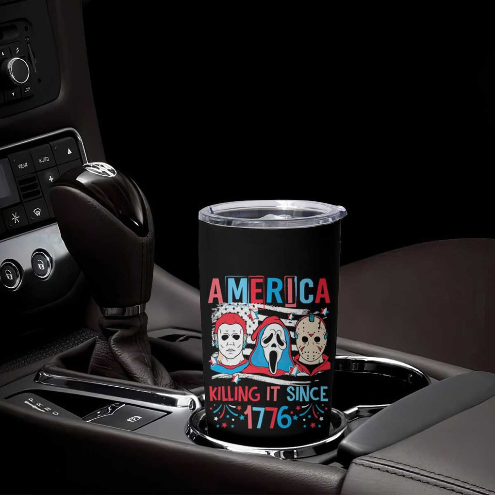 Funny 4th Of July Tumbler Cup America Killing IT Since 1776 Horror TB09 Print Your Wear