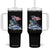 Funny 4th Of July Tumbler With Handle George Washington Riding Shark Patriotic Independence Day TB09 One Size: 40 oz Black Print Your Wear