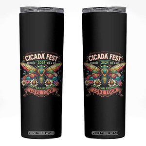 Cicada Fest 2024 Skinny Tumbler Broods XIII & XIX 221 Year Reunion Tour TB09 Black Print Your Wear