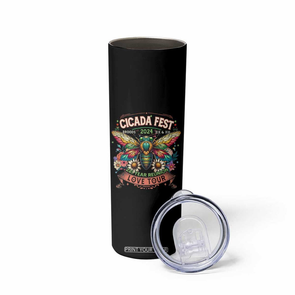 Cicada Fest 2024 Skinny Tumbler Broods XIII & XIX 221 Year Reunion Tour TB09 Print Your Wear
