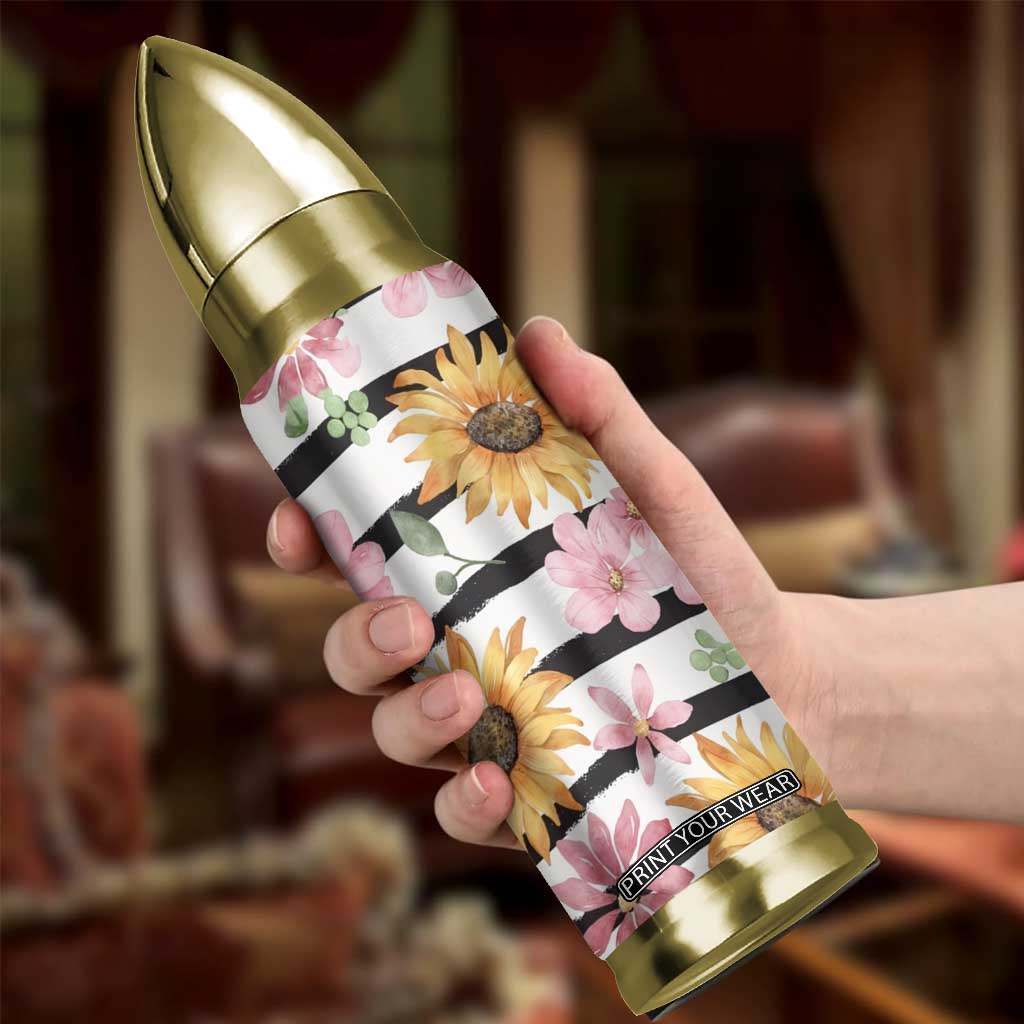 Christian Bullet Tumbler Be Still And Know Sunflower Aesthetic TB09 Print Your Wear