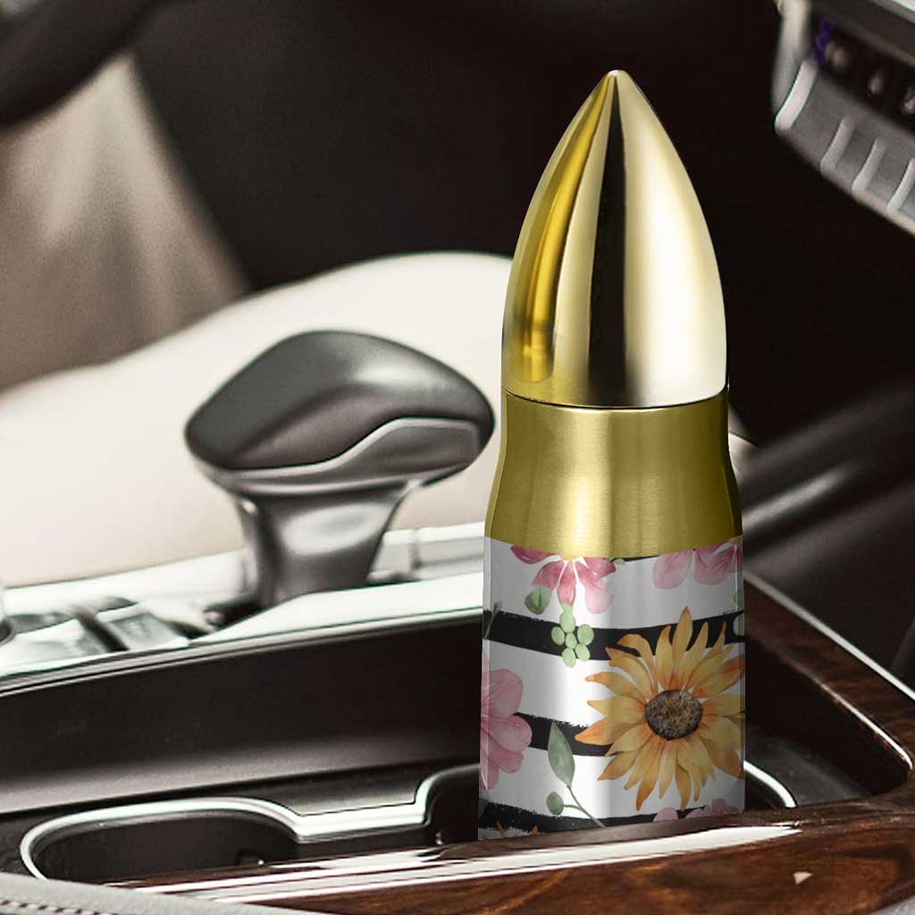 Christian Bullet Tumbler Be Still And Know Sunflower Aesthetic TB09 Print Your Wear