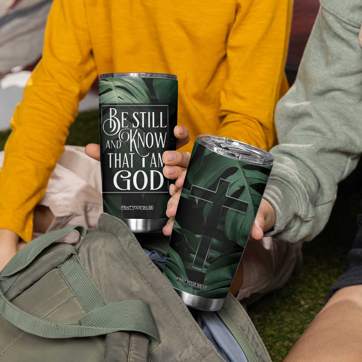 Christian Tumbler Cup Be Still And Know That I Am God Aesthetic TB09 Print Your Wear