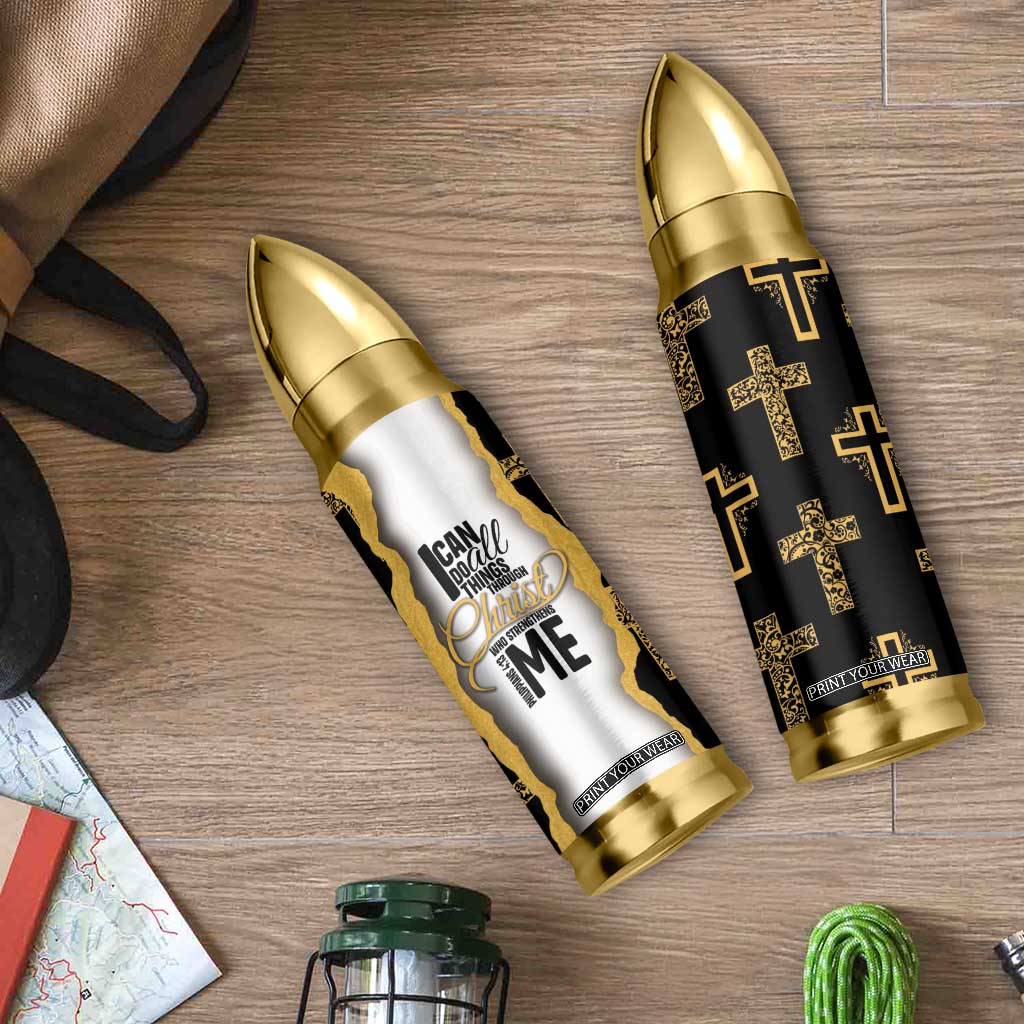 Christian Bullet Tumbler I Can Do All Things Through Christ Aesthetic TB09 Print Your Wear