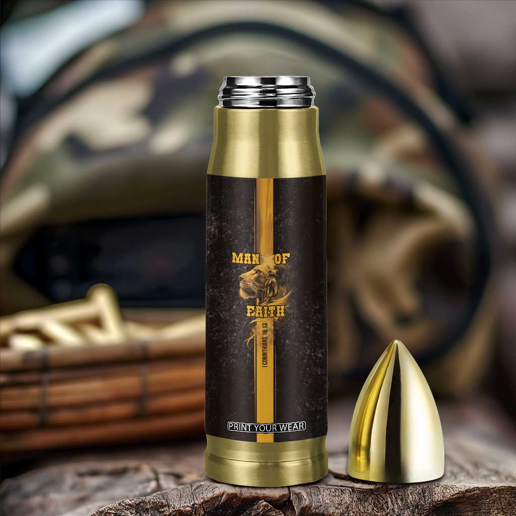 Christian Gifts For Men Bullet Tumbler Man Of Faith I Can Do All Things Through Christ TB09 Print Your Wear