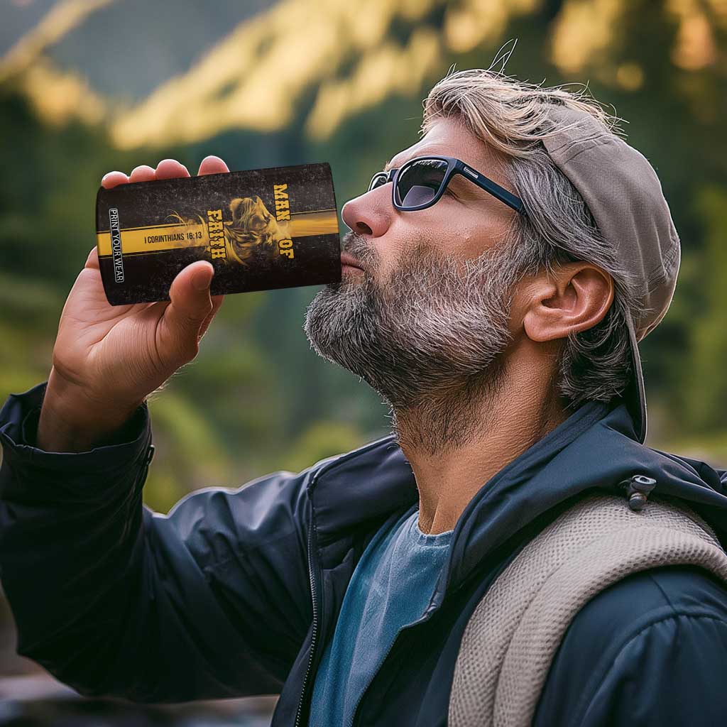 Christian Gifts For Men 4 in 1 Can Cooler Tumbler Man Of Faith I Can Do All Things Through Christ TB09 Print Your Wear