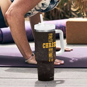 Christian Gifts For Men Tumbler With Handle Man Of Faith I Can Do All Things Through Christ TB09 Print Your Wear