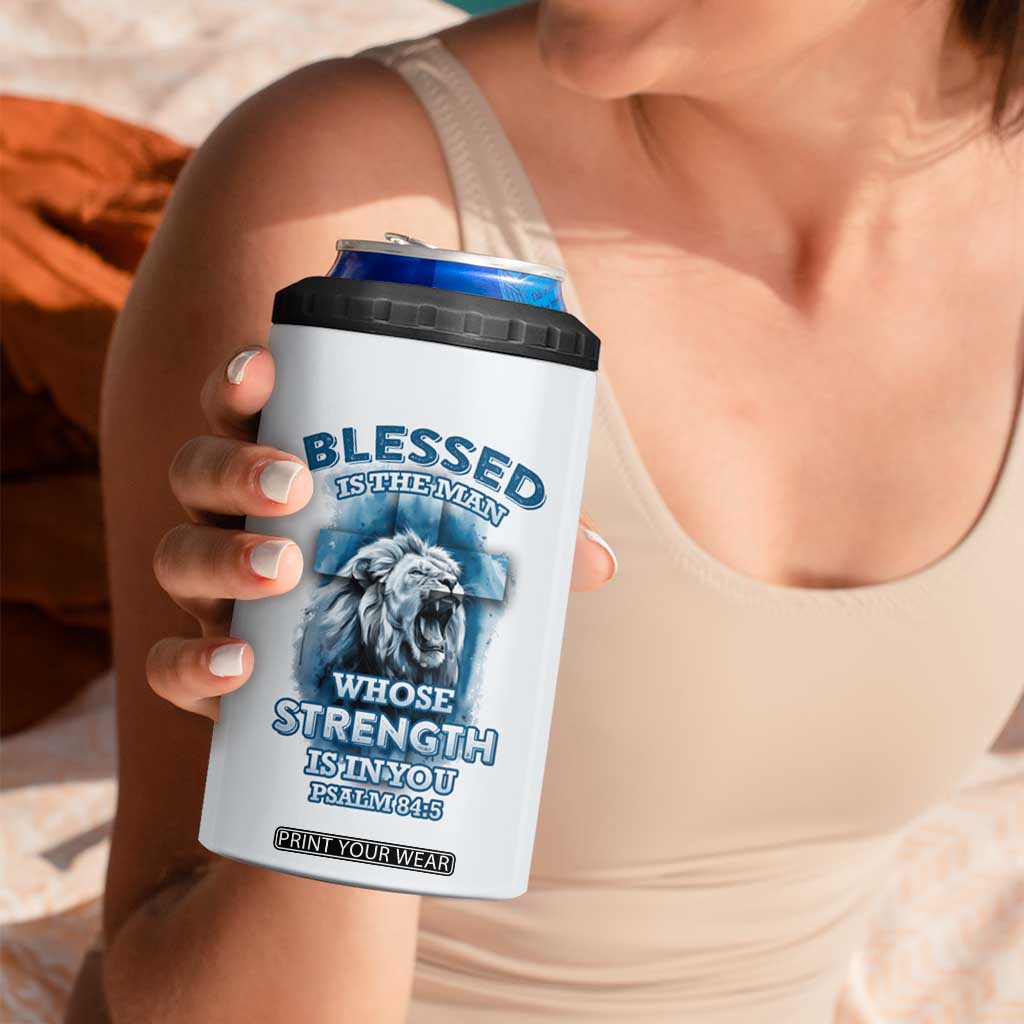 Christian Gifts For Men 4 in 1 Can Cooler Tumbler Bible Emergency Numbers Lion Christ Cross TB09 Print Your Wear