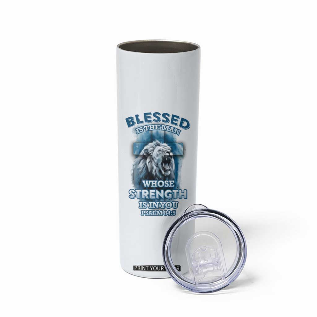 Christian Gifts For Men Skinny Tumbler Bible Emergency Numbers Lion Christ Cross TB09 Print Your Wear