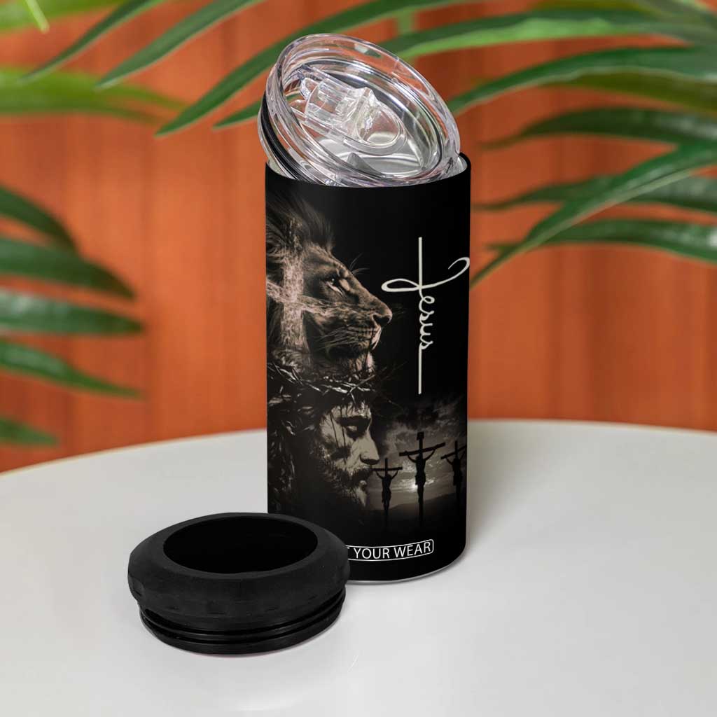 Christian Gifts For Men 4 in 1 Can Cooler Tumbler A Child of God Man of Faith Warrior of Chirst TB09 Print Your Wear