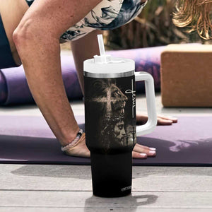 Christian Gifts For Men Tumbler With Handle A Child of God Man of Faith Warrior of Chirst TB09 Print Your Wear