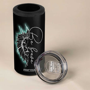 Suicide Prevention Awareness 4 in 1 Can Cooler Tumbler Teal Purple Lion Elephant Be Brave Be Kind TB09 Print Your Wear