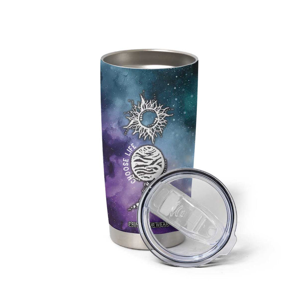 Suicide Prevention Awareness Tumbler Cup Choose Life Planets Semicolon Teal Purple Galaxy Outer Space TB09 Print Your Wear