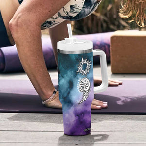 Suicide Prevention Awareness Tumbler With Handle Choose Life Planets Semicolon Teal Purple Galaxy Outer Space TB09 Print Your Wear
