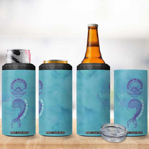Suicide Prevention Awareness 4 in 1 Can Cooler Tumbler It's Ok To Not Be Ok Mermaid Semicolon Teal Purple Ocean TB09 Print Your Wear