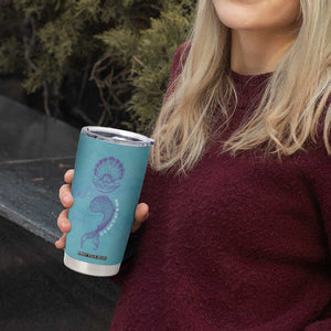 Suicide Prevention Awareness Tumbler Cup It's Ok To Not Be Ok Mermaid Semicolon Teal Purple Ocean TB09 Print Your Wear