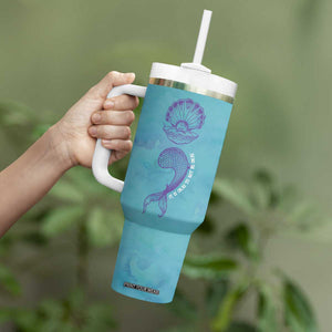 Suicide Prevention Awareness Tumbler With Handle It's Ok To Not Be Ok Mermaid Semicolon Teal Purple Ocean TB09 Print Your Wear
