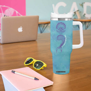 Suicide Prevention Awareness Tumbler With Handle It's Ok To Not Be Ok Mermaid Semicolon Teal Purple Ocean TB09 Print Your Wear