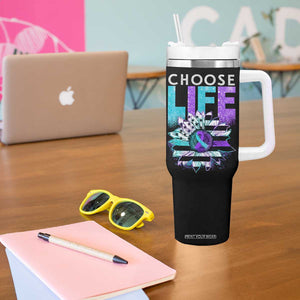 Suicide Prevention Tumbler With Handle Choose Life Sunflower American Flag TB09 Print Your Wear