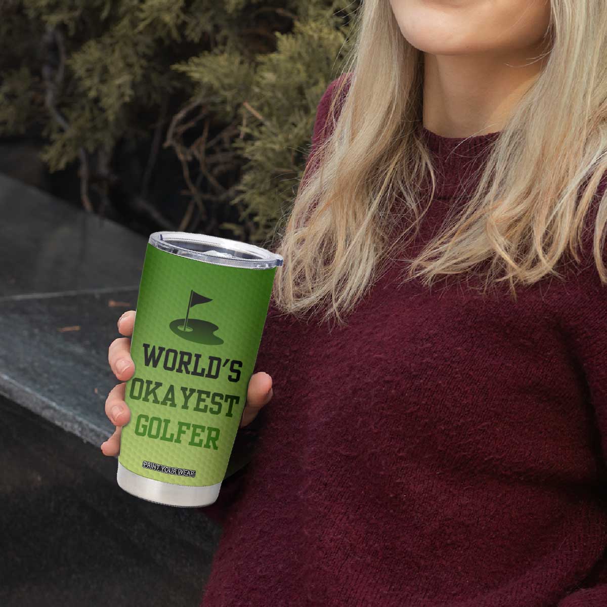 Gifts for Golf Player Tumbler Cup World's Okayest Golfer TB09 Print Your Wear