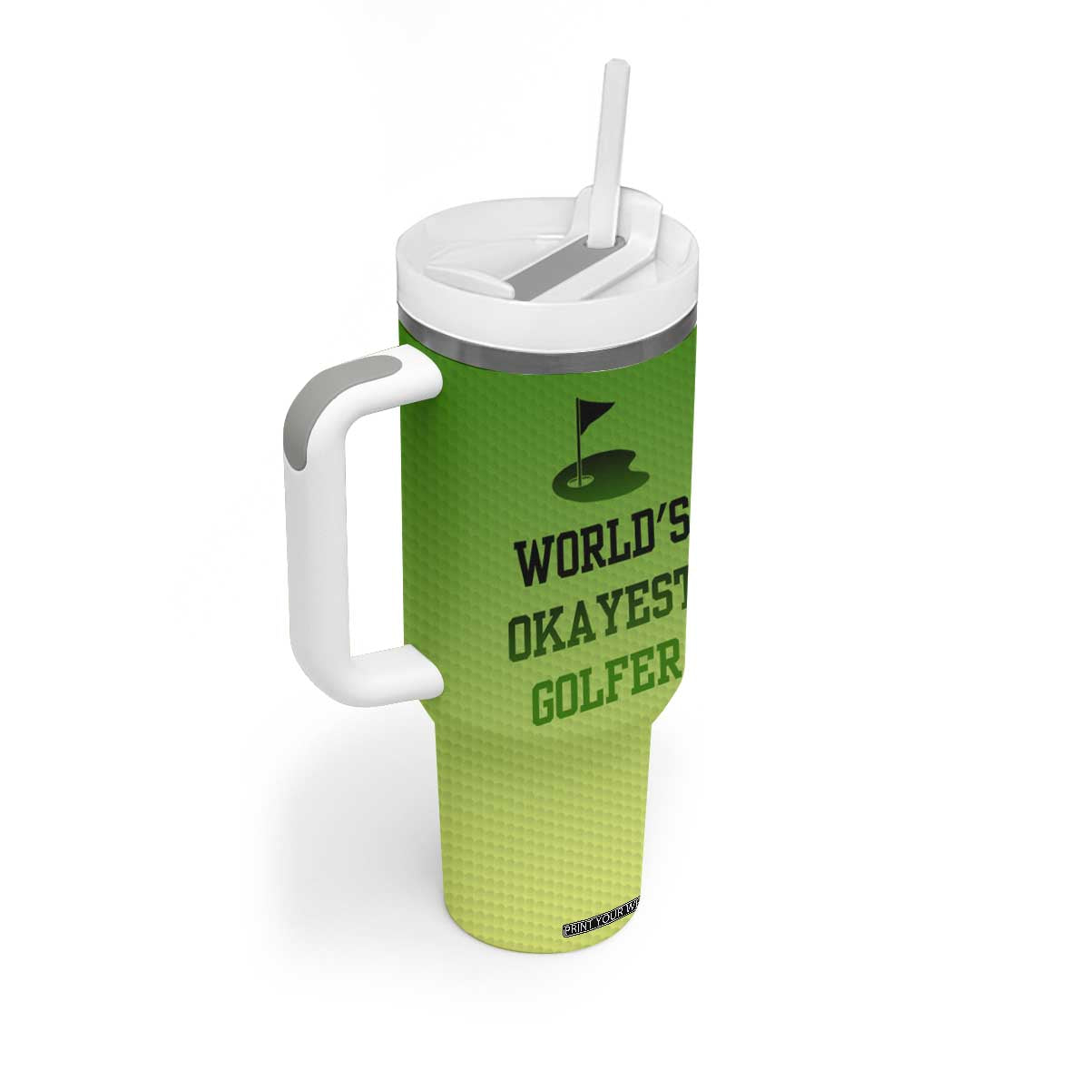 Gifts for Golf Player Tumbler With Handle World's Okayest Golfer TB09 Print Your Wear