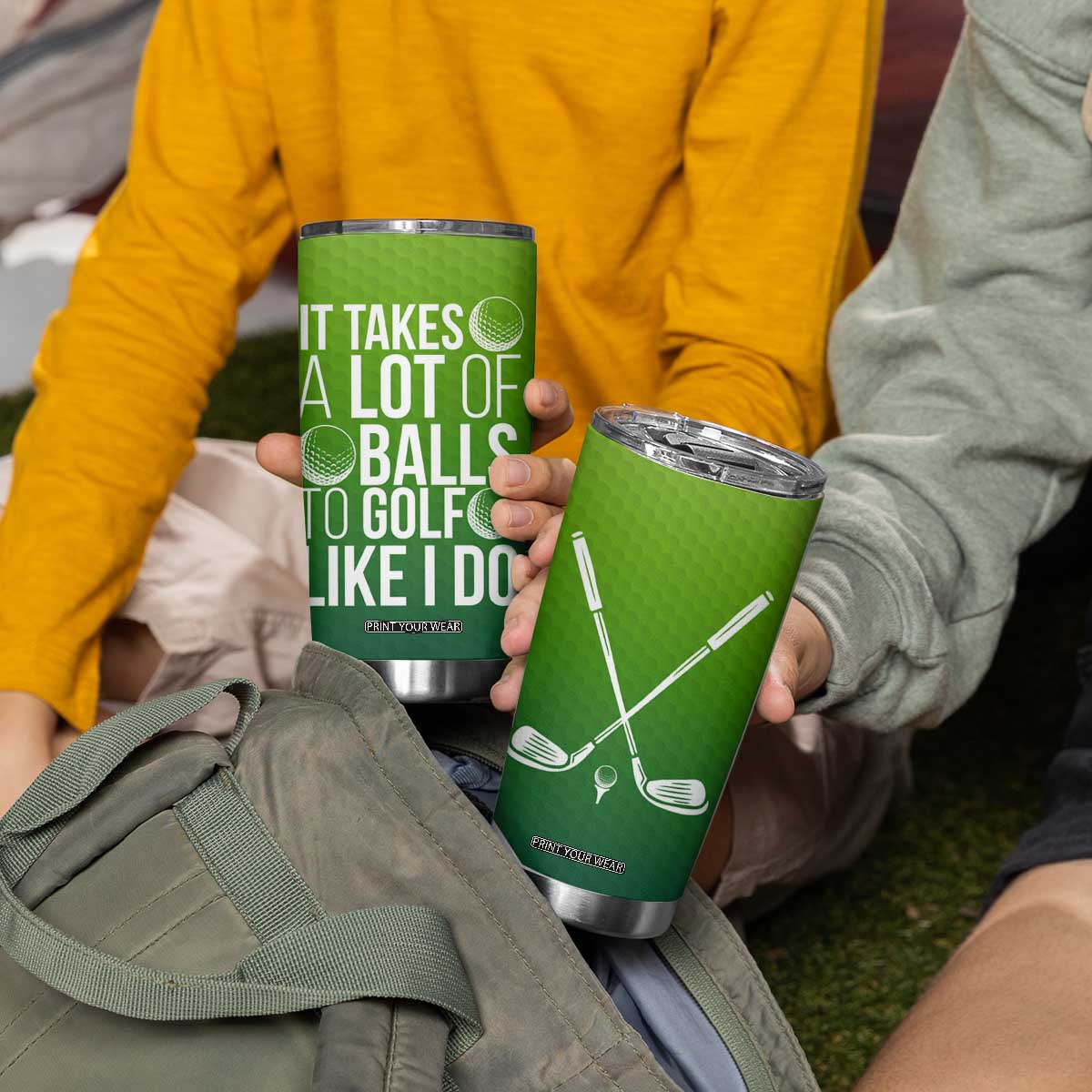 Gifts for Golf Player Tumbler Cup It Takes A Lot Of Balls To Golf Like I Do TB09 Print Your Wear