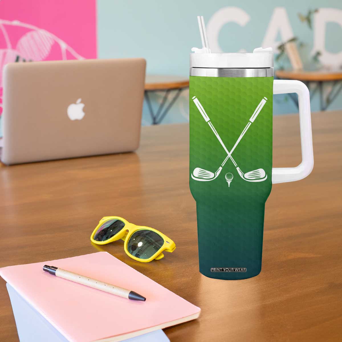 Gifts for Golf Player Tumbler With Handle It Takes A Lot Of Balls To Golf Like I Do TB09 Print Your Wear