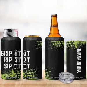 Personalized Funny Golf Player 4 in 1 Can Cooler Tumbler Custom Name Grip It Rip It Sip It Beer Drinking TB09 Print Your Wear