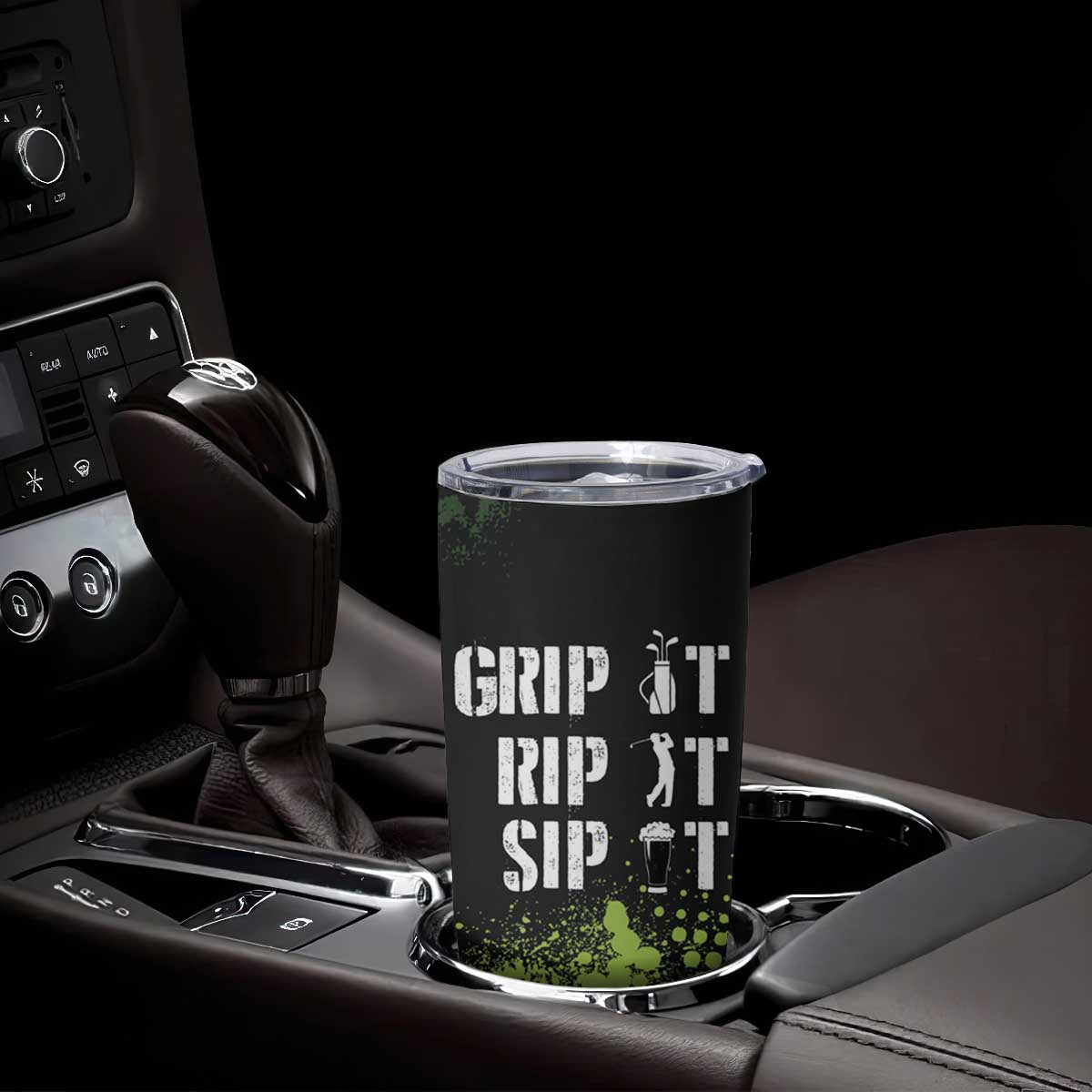 Personalized Funny Golf Player Tumbler Cup Custom Name Grip It Rip It Sip It Beer Drinking TB09 Print Your Wear