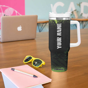 Personalized Funny Golf Player Tumbler With Handle Custom Name Grip It Rip It Sip It Beer Drinking TB09 Print Your Wear