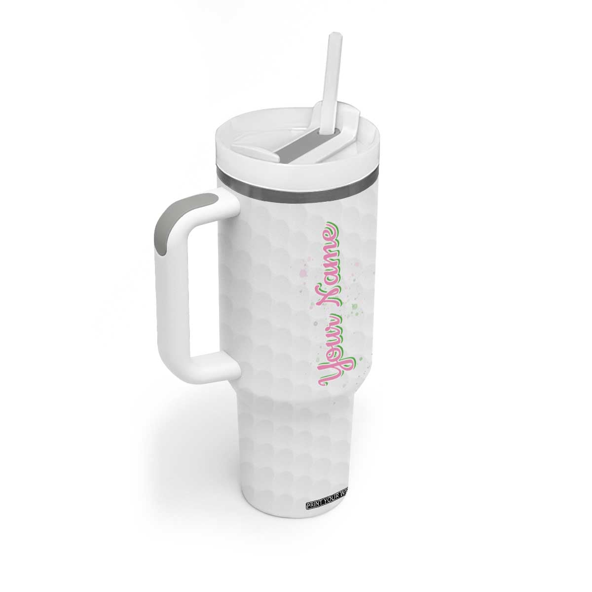 Personalized Golf Player Tumbler With Handle Custom Name Just A Girl Who Loves Golf TB09 Print Your Wear