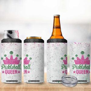 Gifts for Pickleball Lover 4 in 1 Can Cooler Tumbler Pickleball Queen TB09 Print Your Wear