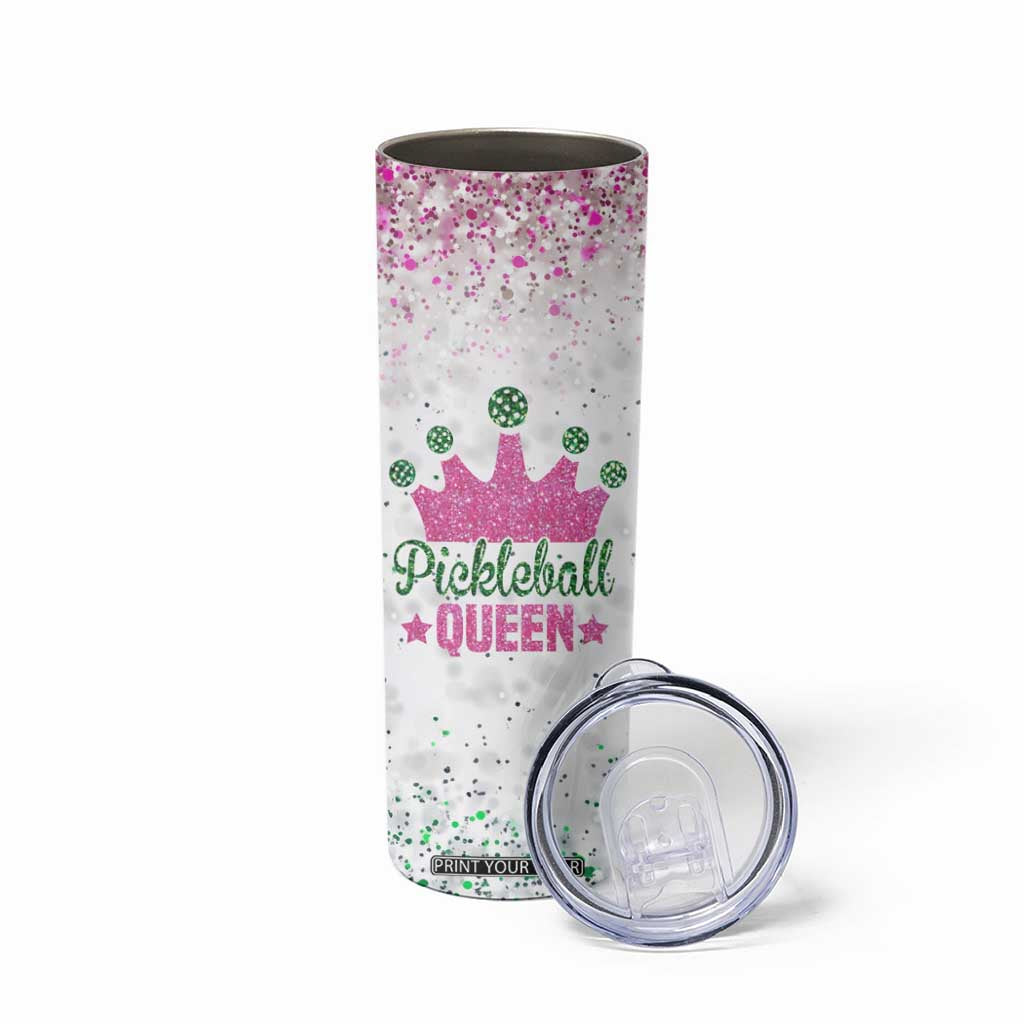 Gifts for Pickleball Lover Skinny Tumbler Pickleball Queen TB09 Print Your Wear