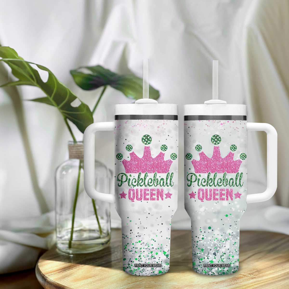 Gifts for Pickleball Lover Tumbler With Handle Pickleball Queen TB09 Print Your Wear