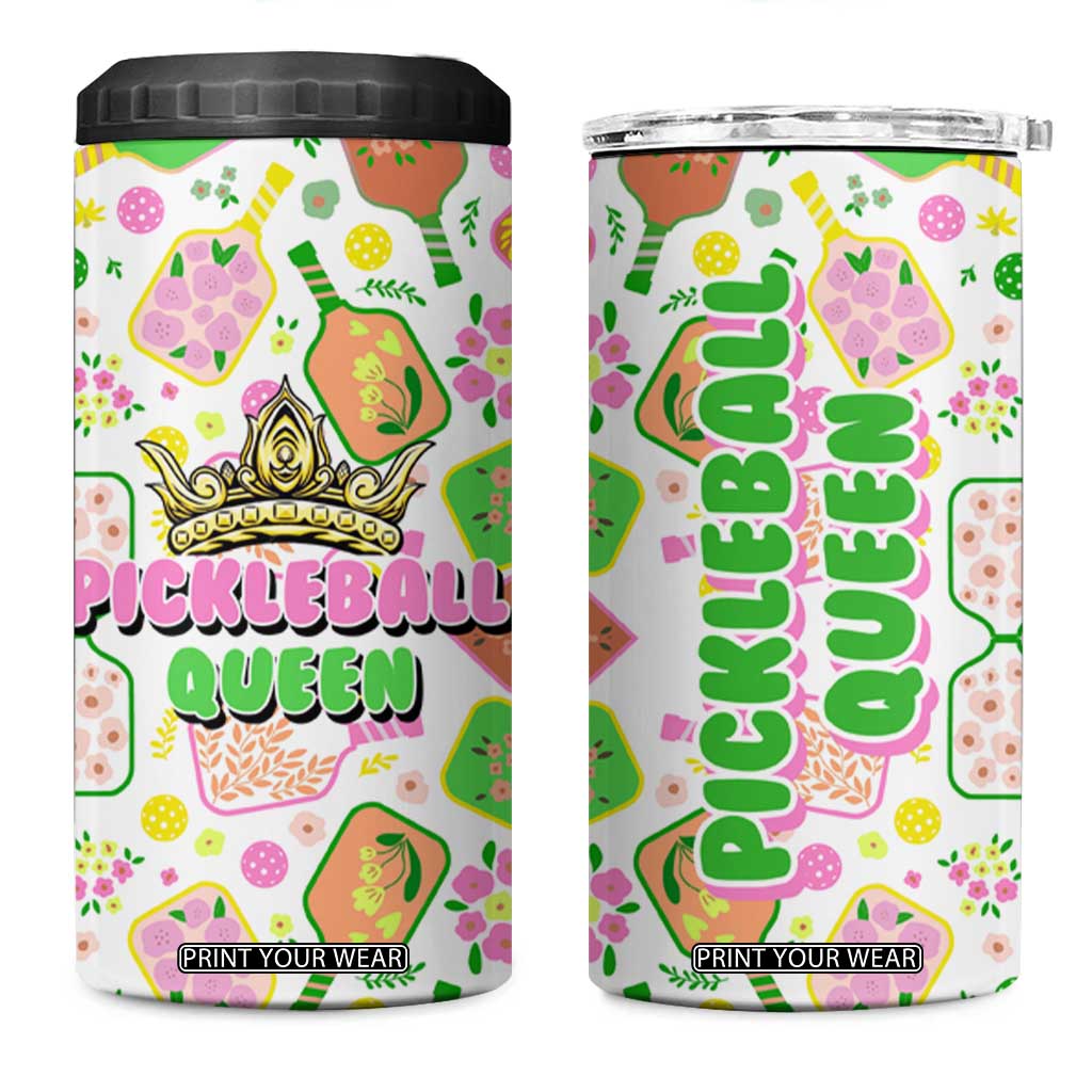 Pickleball Player 4 in 1 Can Cooler Tumbler Pickleball Queen TB09 One Size: 16 oz Pickleball Print Your Wear