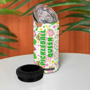 Pickleball Player 4 in 1 Can Cooler Tumbler Pickleball Queen TB09 Print Your Wear