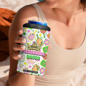 Pickleball Player 4 in 1 Can Cooler Tumbler Pickleball Queen TB09 Print Your Wear