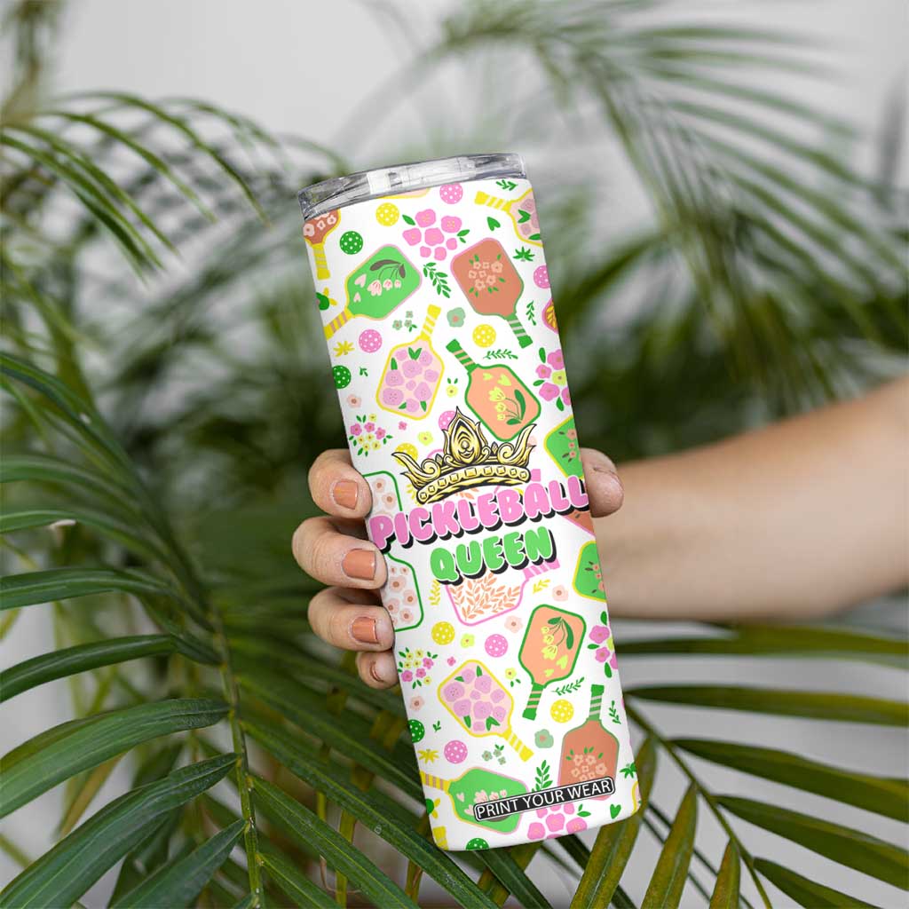 Pickleball Player Skinny Tumbler Pickleball Queen TB09 Print Your Wear