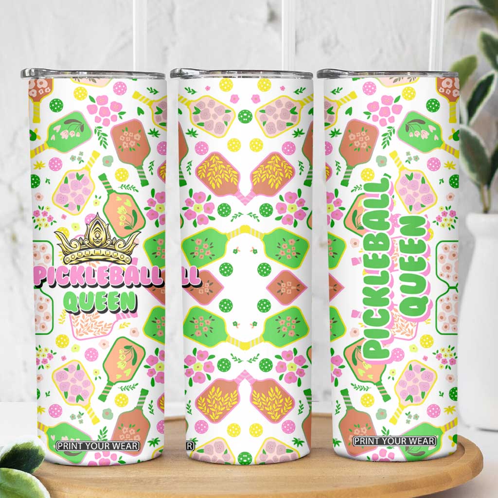 Pickleball Player Skinny Tumbler Pickleball Queen TB09 Print Your Wear