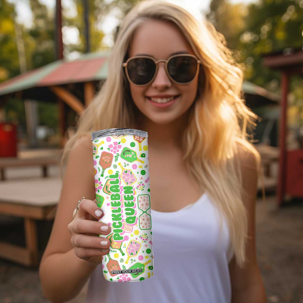 Pickleball Player Skinny Tumbler Pickleball Queen TB09 Print Your Wear