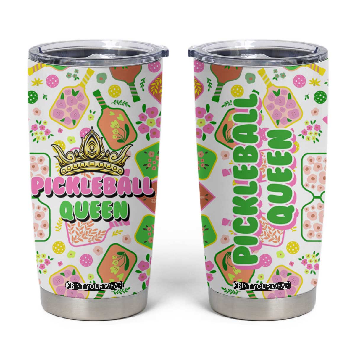 Pickleball Player Tumbler Cup Pickleball Queen TB09 Pickleball Print Your Wear