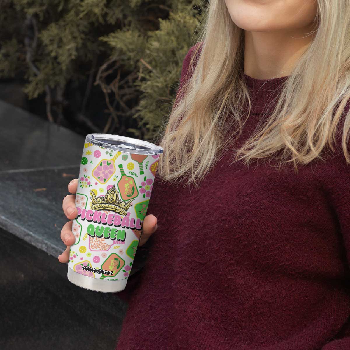 Pickleball Player Tumbler Cup Pickleball Queen TB09 Print Your Wear