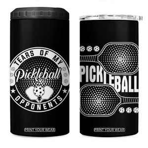 Funny Pickleball Player 4 in 1 Can Cooler Tumbler Tears of My Pickleball Opponents TB09 One Size: 16 oz Black Print Your Wear