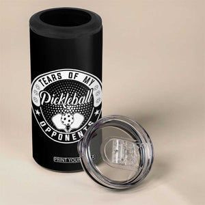 Funny Pickleball Player 4 in 1 Can Cooler Tumbler Tears of My Pickleball Opponents TB09 Print Your Wear
