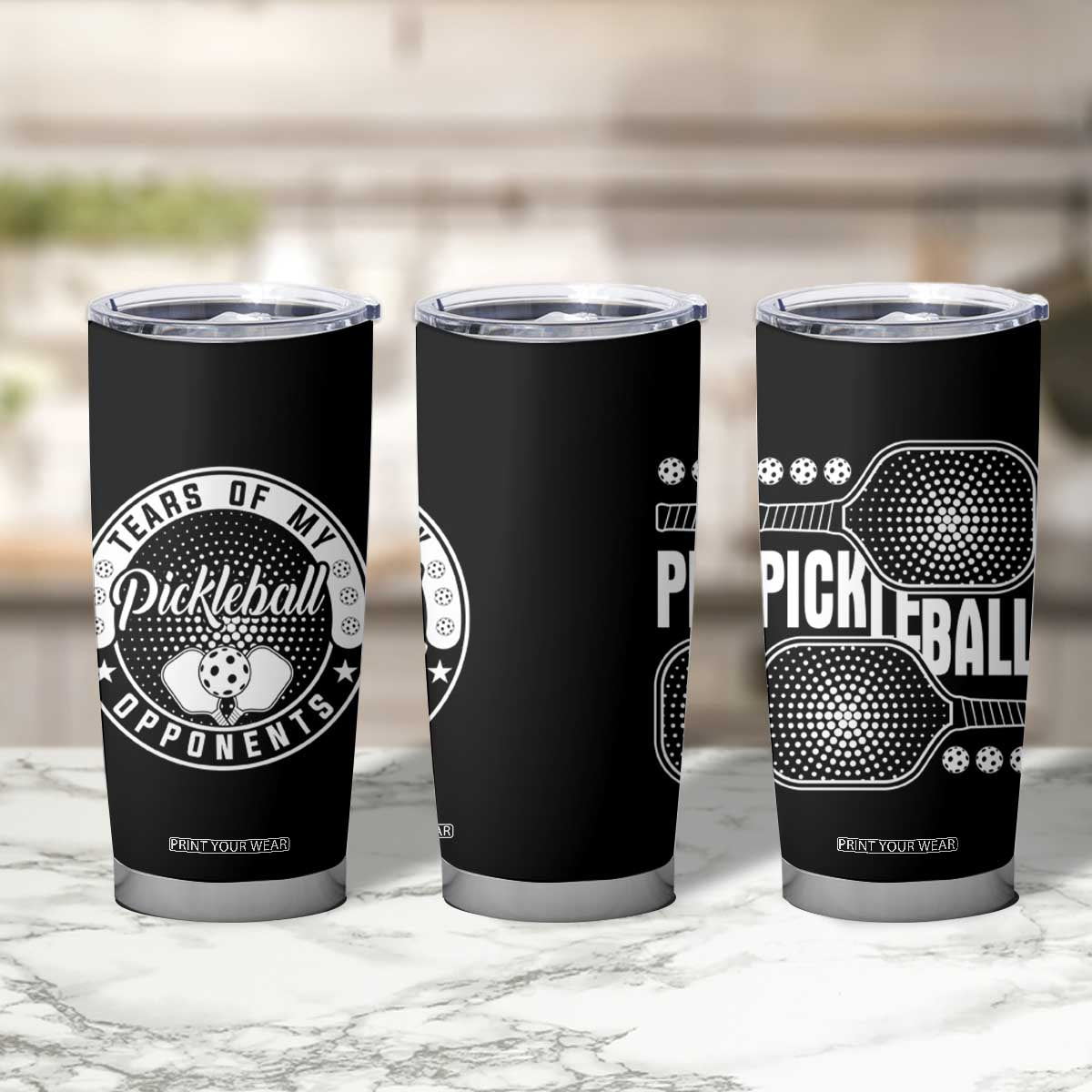 Funny Pickleball Player Tumbler Cup Tears of My Pickleball Opponents TB09 Print Your Wear
