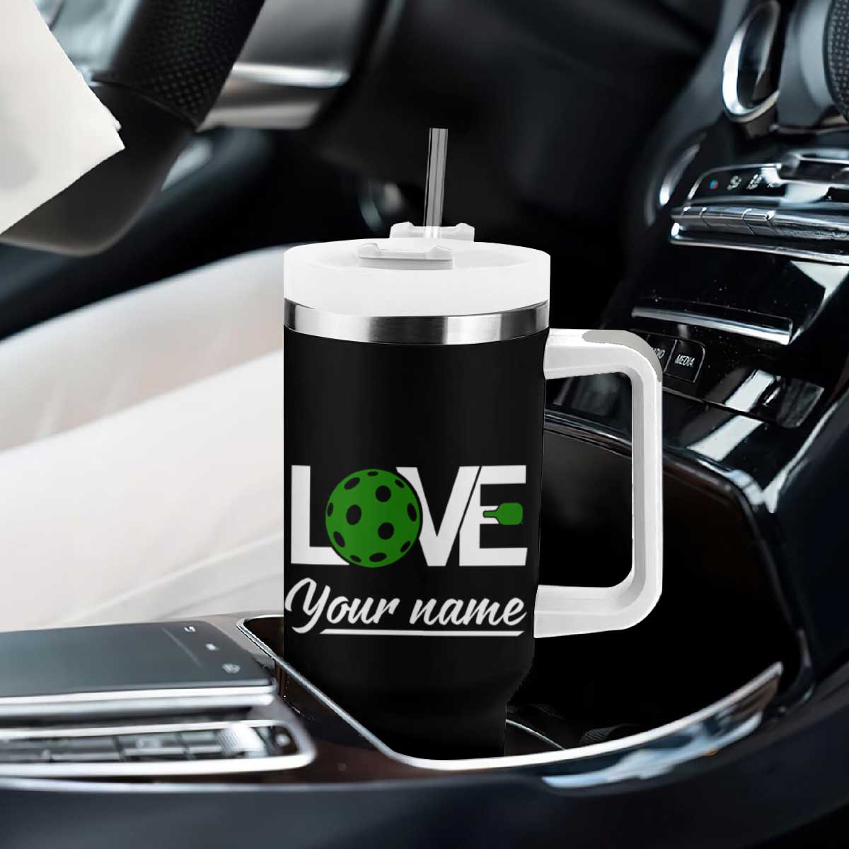 Personalized Pickleball Player Tumbler With Handle Custom Name It's A Good Day To Play Pickleball TB09 Print Your Wear